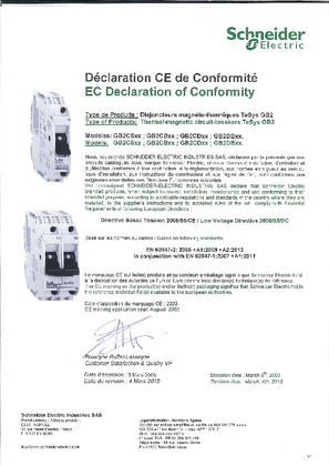CE Declaration TeSys GB2